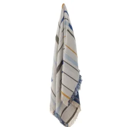 Toscana Recycled Cotton Throw - Blue