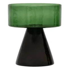 Watercress Glass Candle Holder - Green