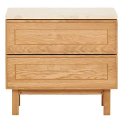 Yorke Travertine Large Nightstand