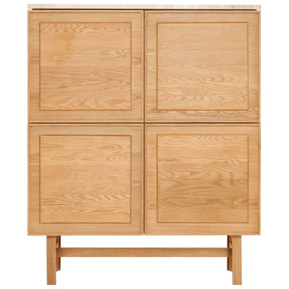 Yorke Travertine Tall Highboard